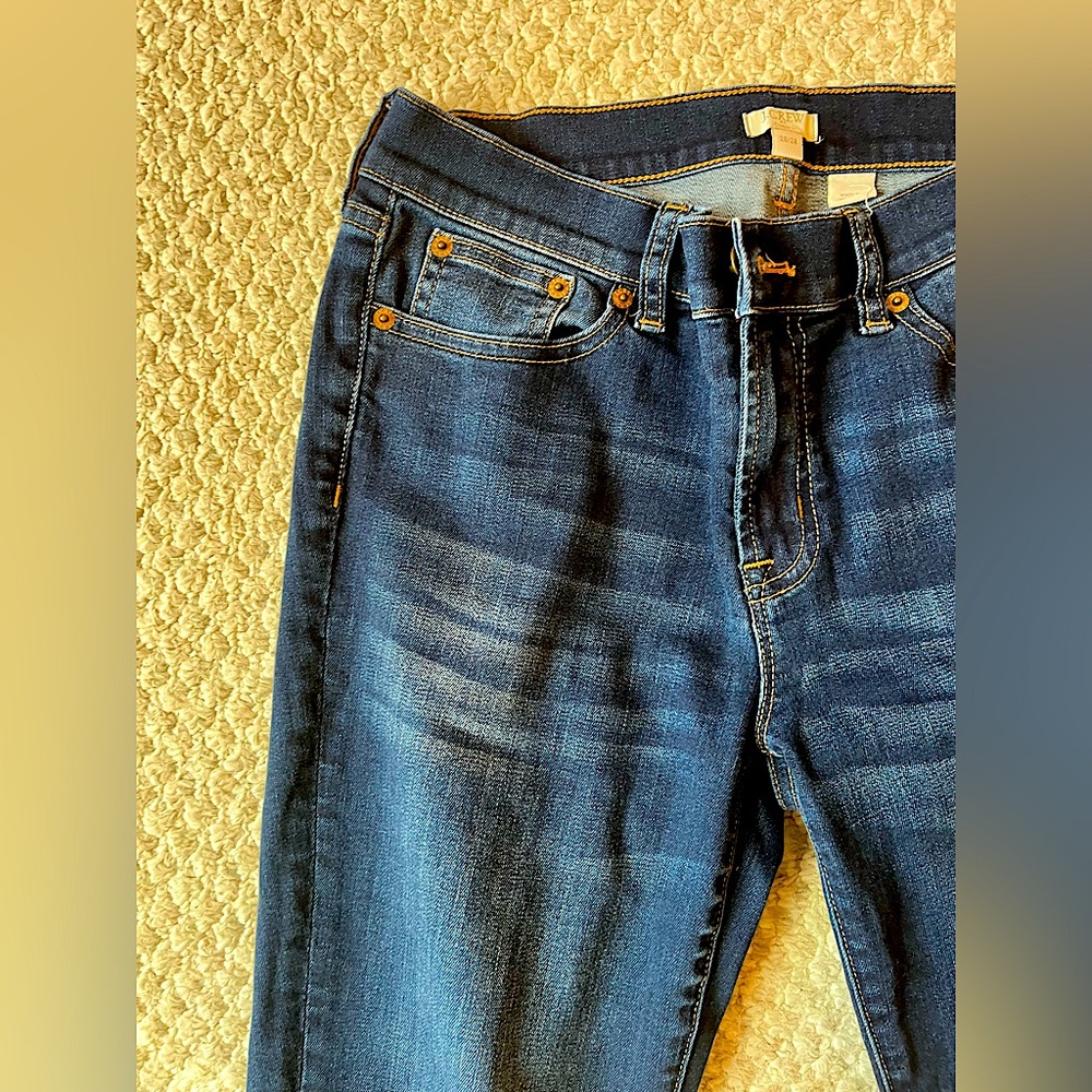 J.Crew mid-rise straight leg stretch jeans